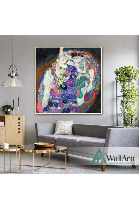 The Virgin by Gustav Klimt Textured Partial Oil Painting